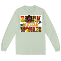 Matcha black social worker Long Sleeve Tee - texasbilliewilder