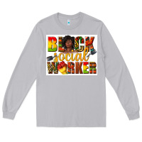 Moon Dust black social worker Long Sleeve Tee - texasbilliewilder
