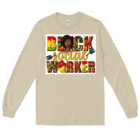 Mushroom black social worker Long Sleeve Tee - texasbilliewilder