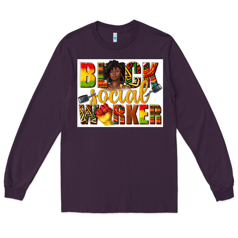Black Social Worker Long Sleeve Tee by texasbilliewilder | Teevron