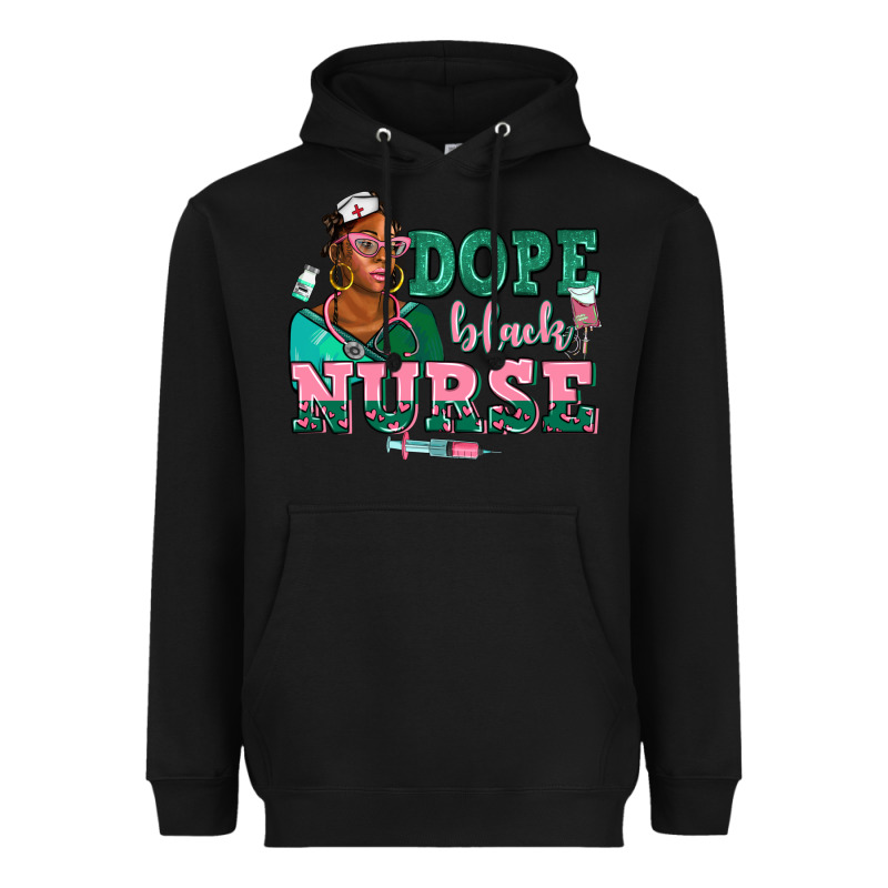 Afro  Nurse Dope Black Heavyweight Hoodie by AdoDesignShop | Teevron