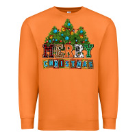 Carrot merry christmas with christmas trees Premium Sweatshirt - AdoDesignShop