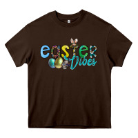 Chocolate Brown easter vibes Heavy Core Tee - CowhideDigitalArt