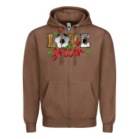 Chestnut love soccer Zipper Hoodie - Zillion Design Studio