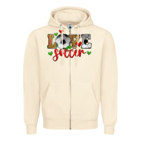 Sandshell love soccer Zipper Hoodie - Zillion Design Studio