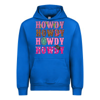 Cobalt pink howdy howdy howdy Urban Hoodie - NancyCooperArtShop