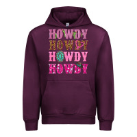 Mauve Wine pink howdy howdy howdy Urban Hoodie - NancyCooperArtShop