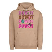 Pigment Burro pink howdy howdy howdy Urban Hoodie - NancyCooperArtShop