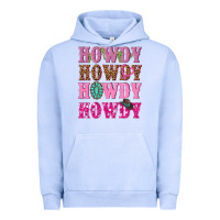Pigment Grape Ice pink howdy howdy howdy Urban Hoodie - NancyCooperArtShop
