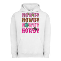 Pigment Lunar Rock pink howdy howdy howdy Urban Hoodie - NancyCooperArtShop