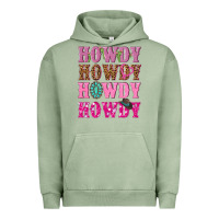 Pigment Oil Green pink howdy howdy howdy Urban Hoodie - NancyCooperArtShop
