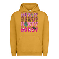 Pigment Peanut Butter pink howdy howdy howdy Urban Hoodie - NancyCooperArtShop