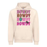 Sandshell pink howdy howdy howdy Urban Hoodie - NancyCooperArtShop