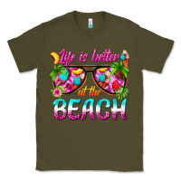 Army Green life is better at the beach Classic Tee - texasbilliewilder
