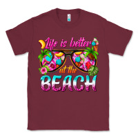 Burgundy life is better at the beach Classic Tee - texasbilliewilder
