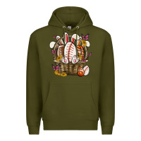 Army Green easter basket sports Premium Hoodie - MaliasSmallBusiness
