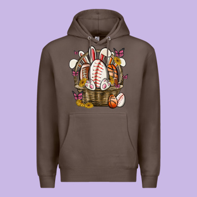 Easter Basket Sports Premium Hoodie Designed By Maliassmallbusiness