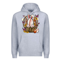 Heather Grey easter basket sports Premium Hoodie - MaliasSmallBusiness