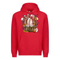 Red easter basket sports Premium Hoodie - MaliasSmallBusiness