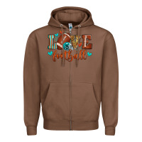 Chestnut love football Zipper Hoodie - Zillion Design Studio