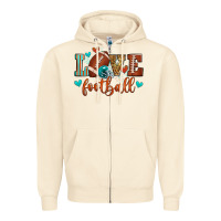 Sandshell love football Zipper Hoodie - Zillion Design Studio