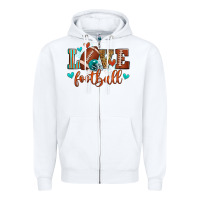 White love football Zipper Hoodie - Zillion Design Studio