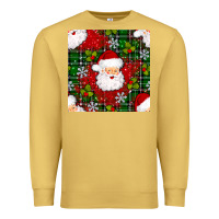 Antique Gold Christmas Santa Claus Seamless Pattern Premium Sweatshirt - BundleAndBundleShop