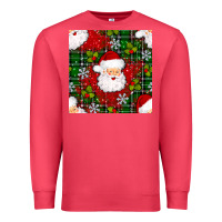 Cardinal Christmas Santa Claus Seamless Pattern Premium Sweatshirt - BundleAndBundleShop