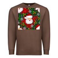 Chestnut Christmas Santa Claus Seamless Pattern Premium Sweatshirt - BundleAndBundleShop