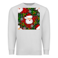 Dove Grey Christmas Santa Claus Seamless Pattern Premium Sweatshirt - BundleAndBundleShop