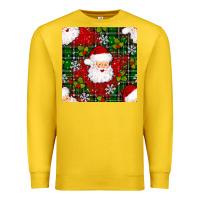 Lemon Christmas Santa Claus Seamless Pattern Premium Sweatshirt - BundleAndBundleShop