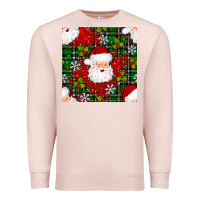 Pale Pink Christmas Santa Claus Seamless Pattern Premium Sweatshirt - BundleAndBundleShop