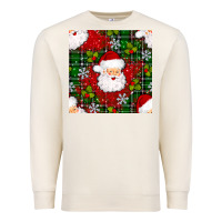 Sandshell Christmas Santa Claus Seamless Pattern Premium Sweatshirt - BundleAndBundleShop