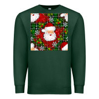 Sports Green Christmas Santa Claus Seamless Pattern Premium Sweatshirt - BundleAndBundleShop