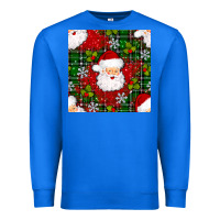 True Royal Christmas Santa Claus Seamless Pattern Premium Sweatshirt - BundleAndBundleShop