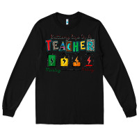 Black battery life of a teacher Long Sleeve Tee - Zillion Design Studio