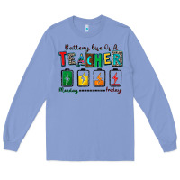 Colony Blue battery life of a teacher Long Sleeve Tee - Zillion Design Studio
