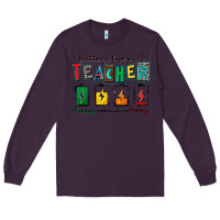 Plum battery life of a teacher Long Sleeve Tee - Zillion Design Studio