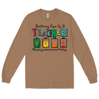 Toasted Coconut battery life of a teacher Long Sleeve Tee - Zillion Design Studio