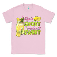 Bubblegum Pink life is  make it sweet Classic Tee - texasbilliewilder