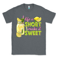 Charcoal Heather life is  make it sweet Classic Tee - texasbilliewilder