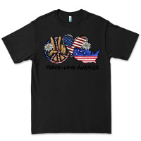 Black peace love america Premium Tee - SublimationCraftShop