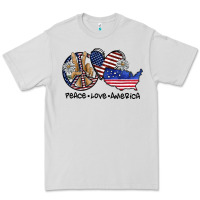 Dove Grey peace love america Premium Tee - SublimationCraftShop