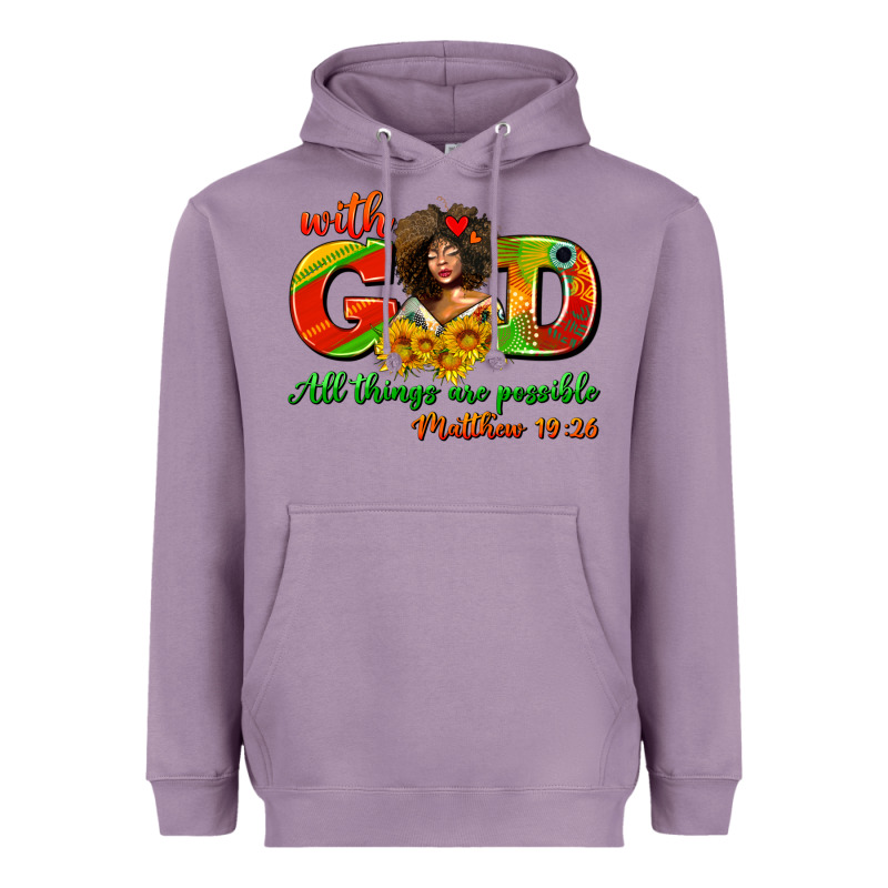 With God All Things Are Possible Juneteenth Heavyweight Hoodie by AdoDesignShop | Teevron