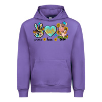 Tulip peace love cute cow Urban Hoodie - NancyCooperArtShop
