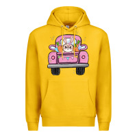 Lemon easter bunny and truck Premium Hoodie - MaliasSmallBusiness