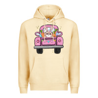 Pina Colada easter bunny and truck Premium Hoodie - MaliasSmallBusiness