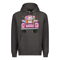 Smoke easter bunny and truck Premium Hoodie - MaliasSmallBusiness