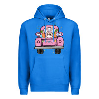 True Royal easter bunny and truck Premium Hoodie - MaliasSmallBusiness