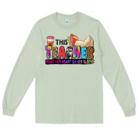 Matcha this teacher wears her heart on her sleeve Long Sleeve Tee - Zillion Design Studio